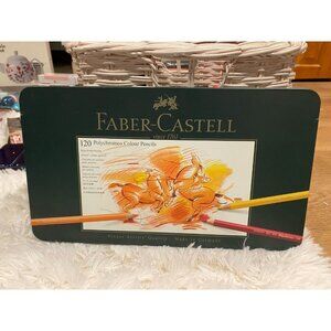 FABER CASTELL POLYCHROMOS ARTISTS COLOUR PENCILS SET - 120 TIN Genuine UK Stock